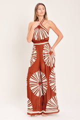 SUMMER RADIANCE TERRACOTTA JUMPSUIT