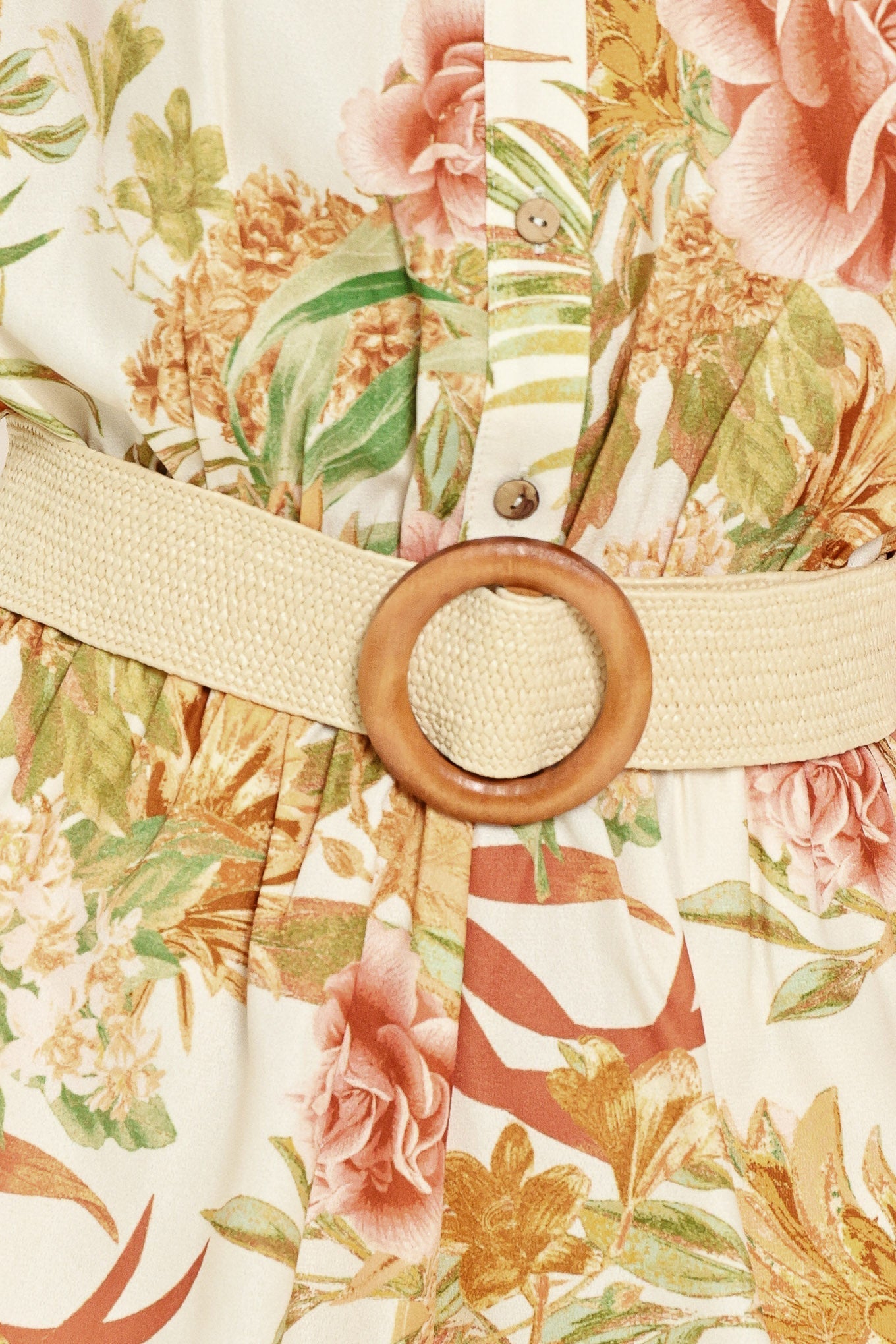 EARTHY PARADISE FLORAL ROMPER