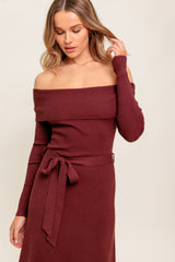 RUSTIC RETREAT - BROWN - SWEATER DRESS - FINAL SALE