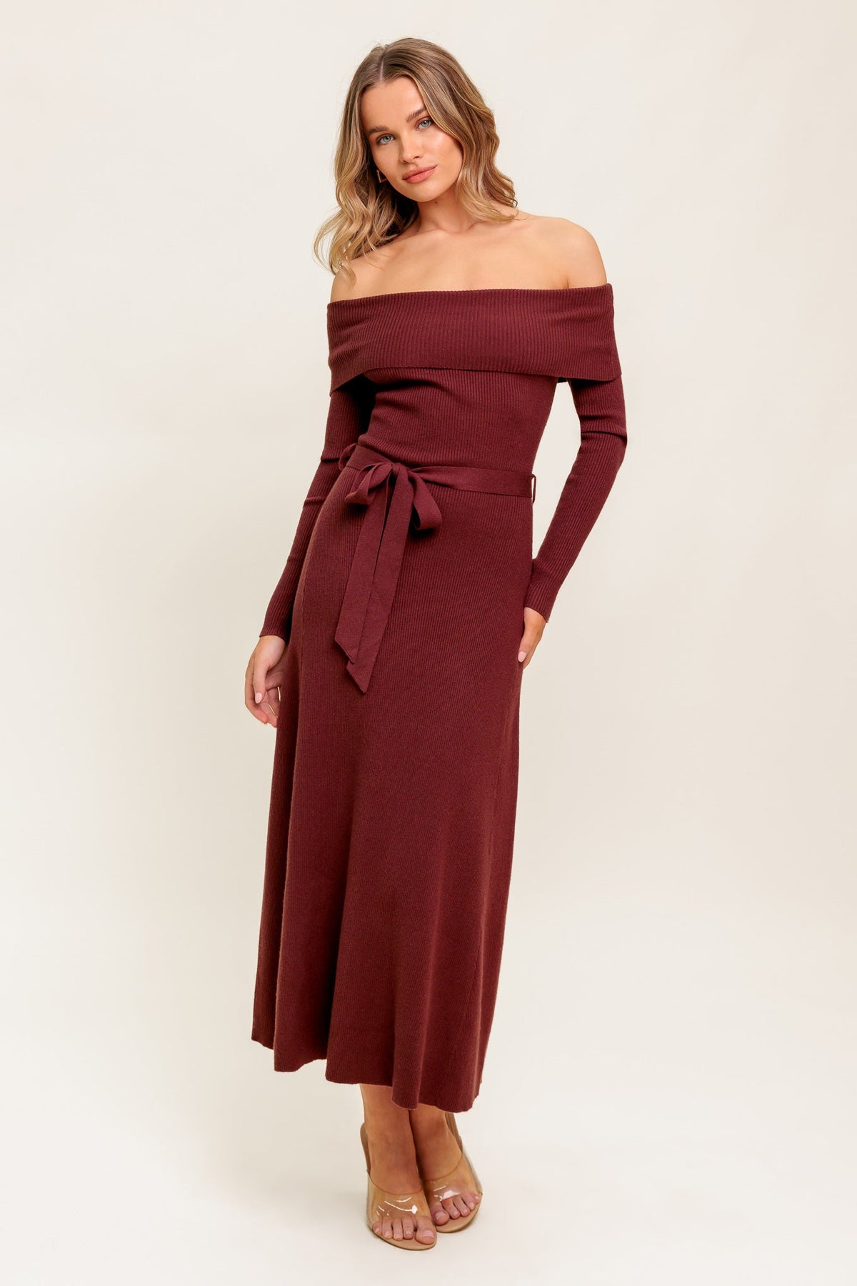 RUSTIC RETREAT - BROWN - SWEATER DRESS - FINAL SALE