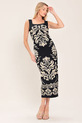 GREEK ISLE GLAM JACQUARD MIDI DRESS