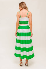 ENDLESS FLAIR TOP & SKIRT SET - GREEN