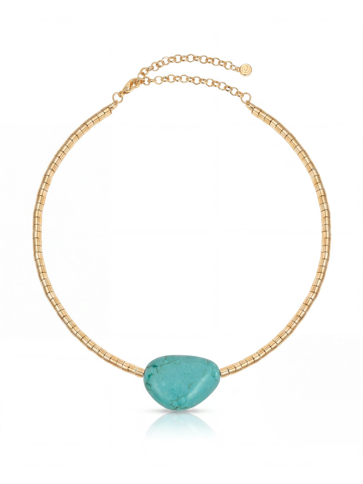 Beaded Turquoise Nugget Necklace