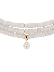 Marina Layers White Quartz Necklace