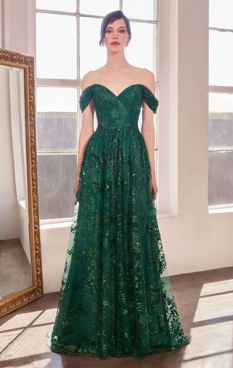Veronica Gown - Glitter Print A-line Dress
