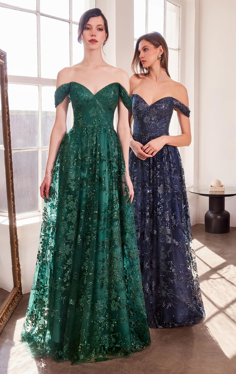 Veronica Gown - Glitter Print A-line Dress