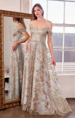 Veronica Gown - Glitter Print A-line Dress