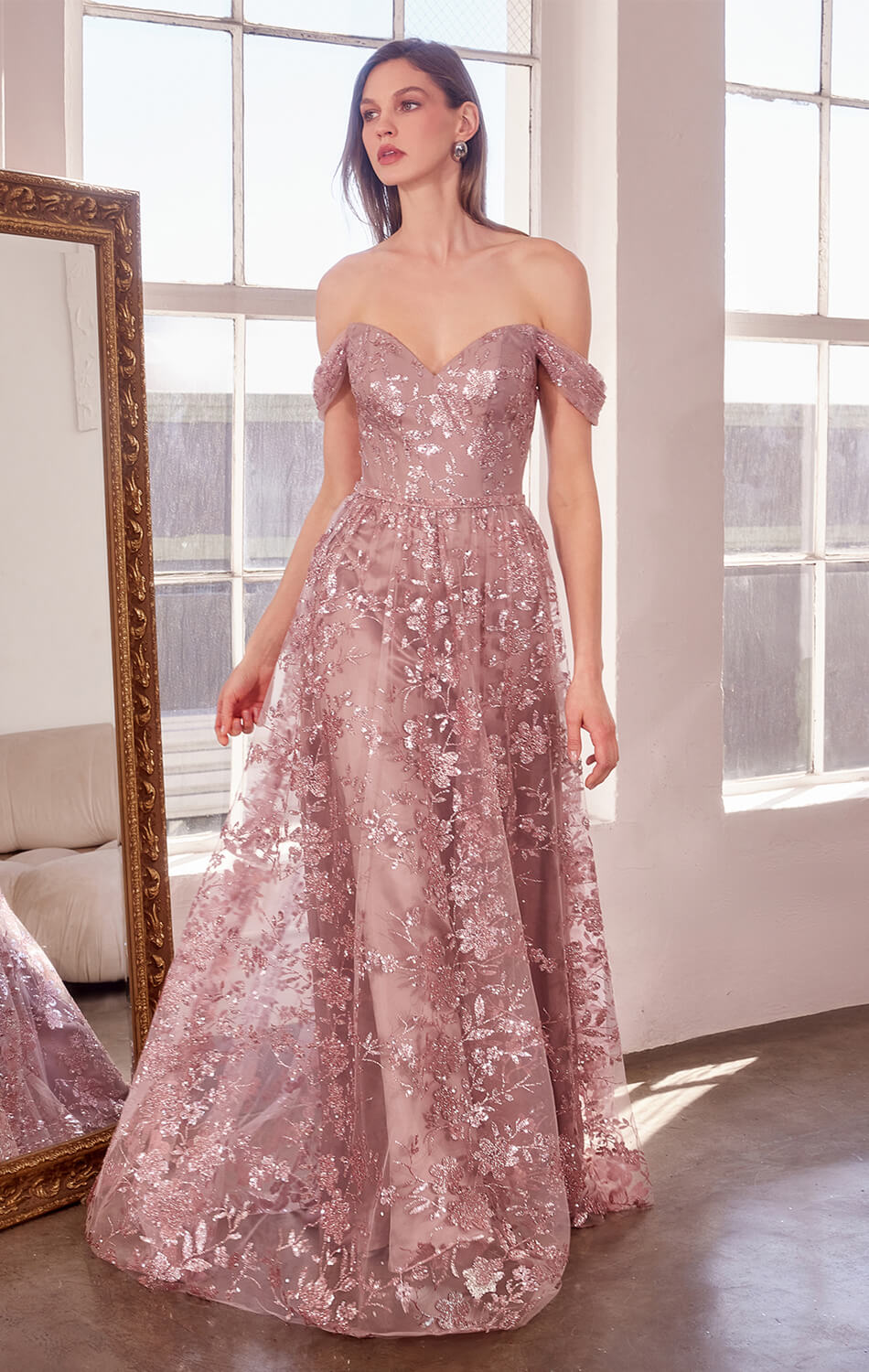 Veronica Gown - Glitter Print A-line Dress