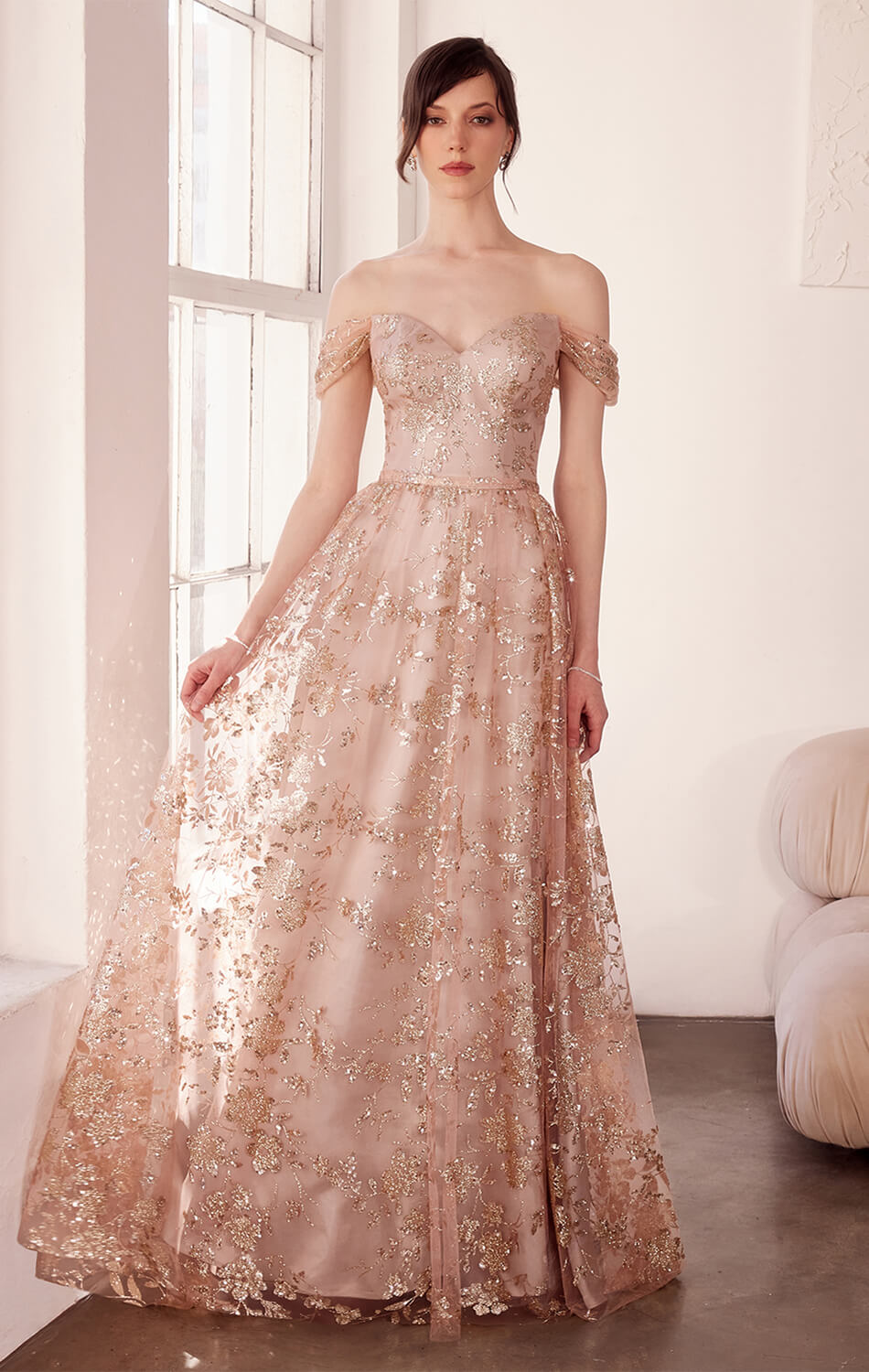 Veronica Gown - Glitter Print A-line Dress