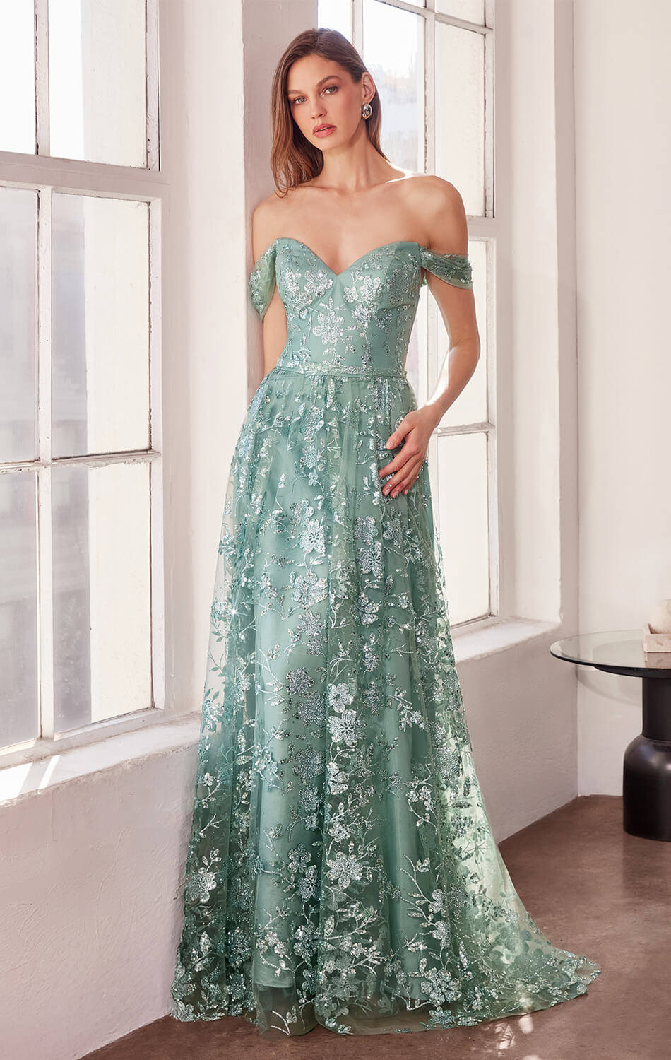 Veronica Gown - Glitter Print A-line Dress