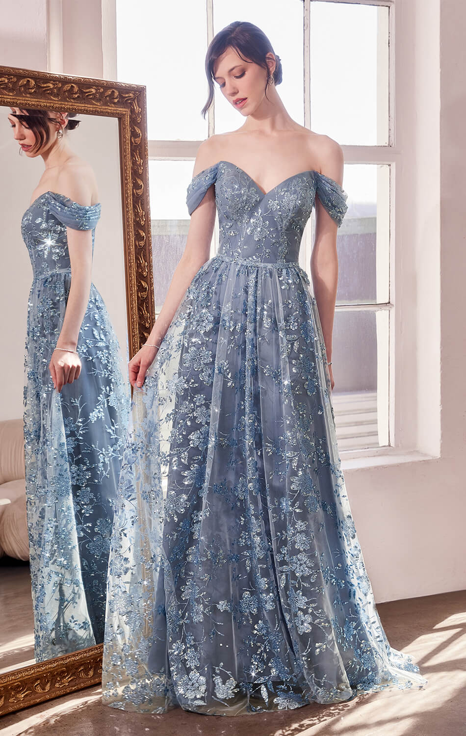 Veronica Gown - Glitter Print A-line Dress