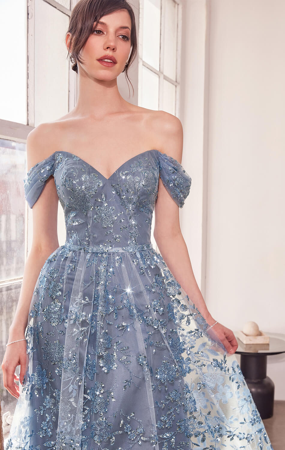 Veronica Gown - Glitter Print A-line Dress