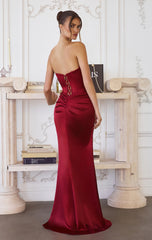 Quincy Gown - Strapless Satin Evening Dress