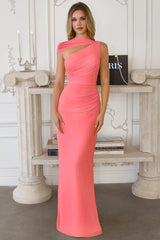 Melissa Gown - One Shoulder Chiffon Dress