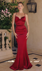 PAIGE GOWN - FITTED SATIN DRESS