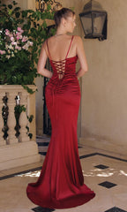 PAIGE GOWN - FITTED SATIN DRESS