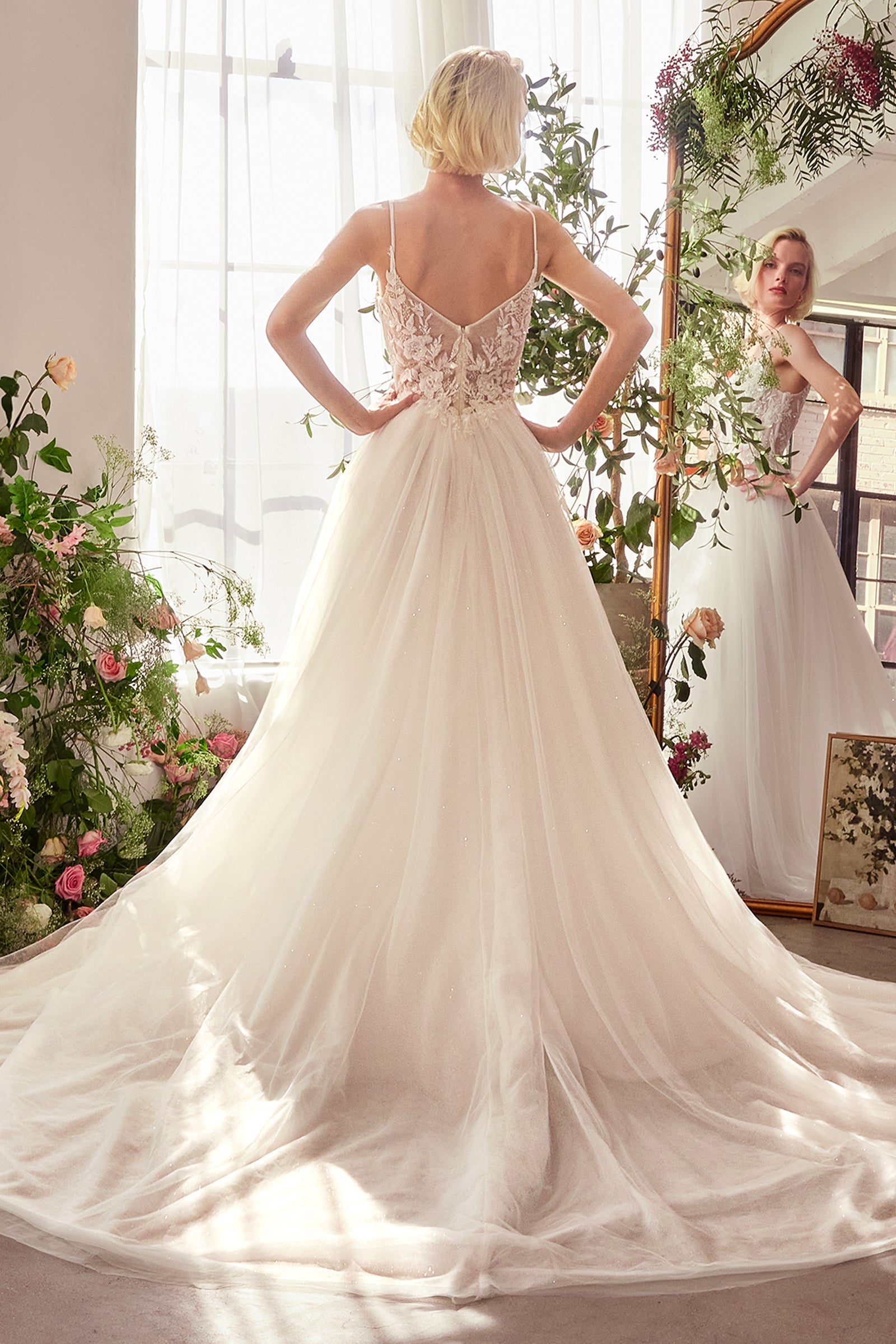 WL029 - Lace & Tulle Bridal Ball Gown - Andrea & Leo