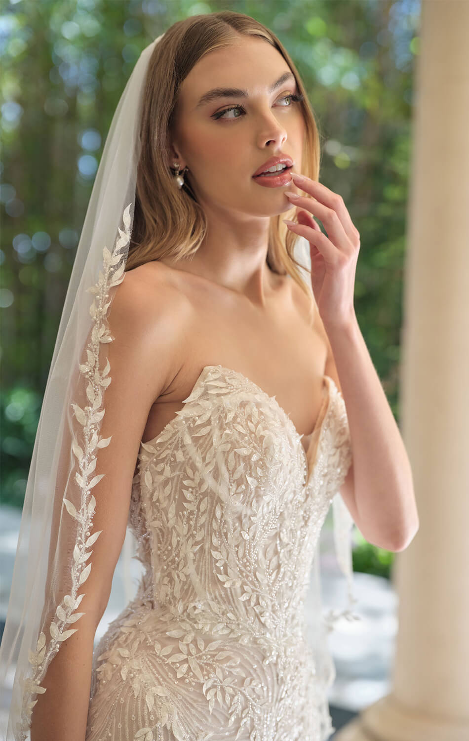 WL060 - Trailing Ivy Mermaid Gown - Andrea & Leo