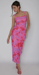 Size XS, Wanda Maxi Dress - Pink - FINAL SALE