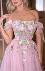 A1479 - Blooming Beaded Ball Gown - Andrea & Leo