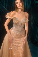 A1505 - Wilhelmina Winged Gown - Andrea & Leo