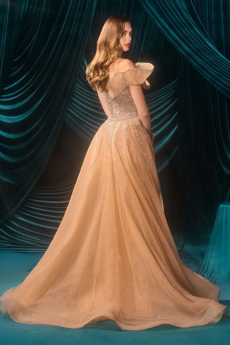 A1505 - Wilhelmina Winged Gown - Andrea & Leo