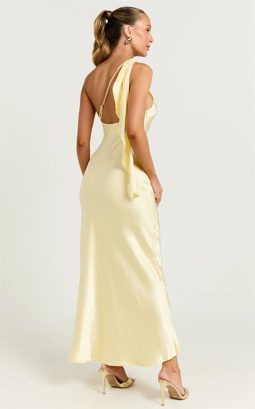 Blaine Maxi Dress - Butter Yellow Satin Slip Dress