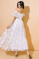 LOVE IN YOUR EYES WHITE MIDI DRESS