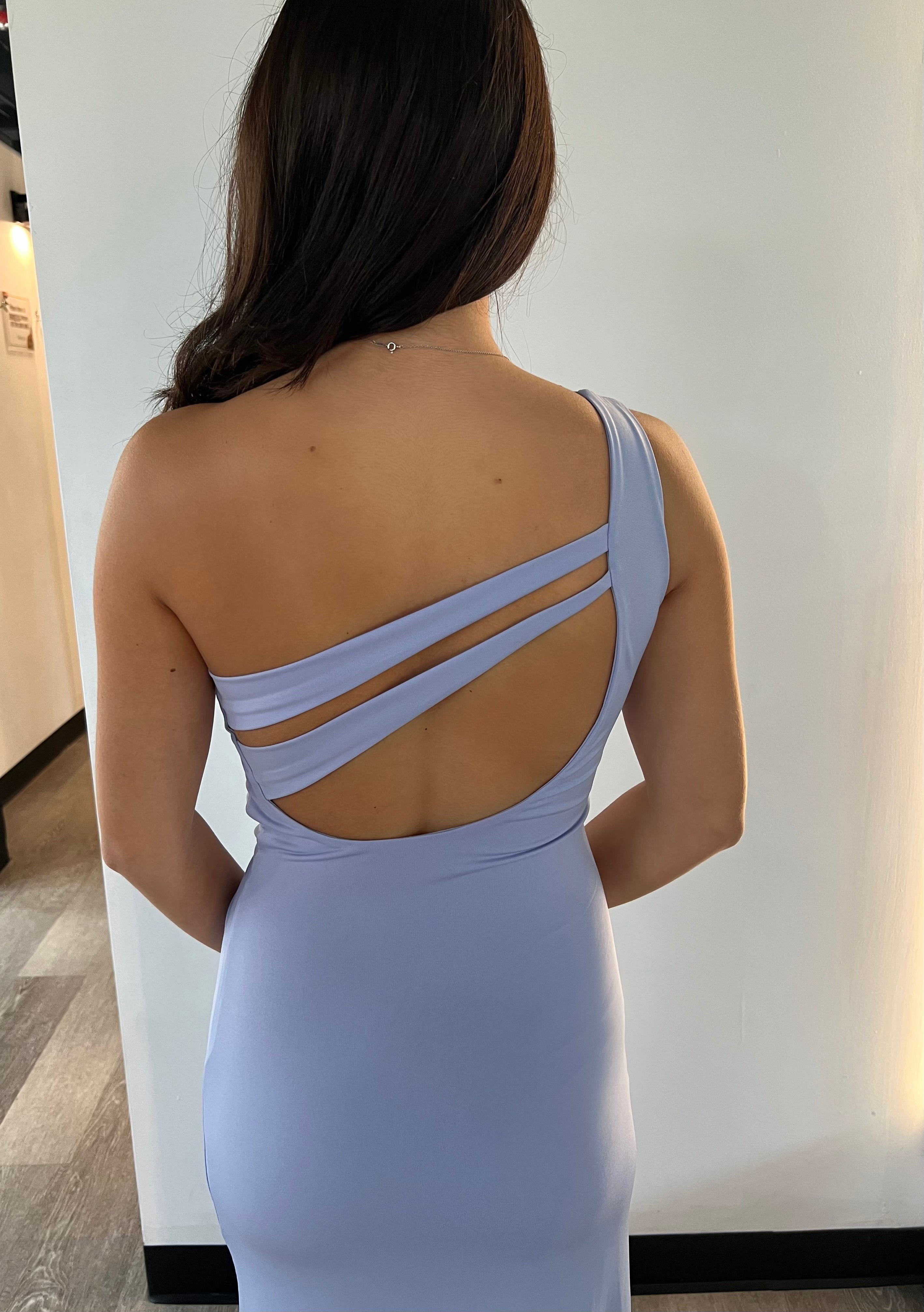 Britt Maxi Dress - Periwinkle - One Shoulder Dress