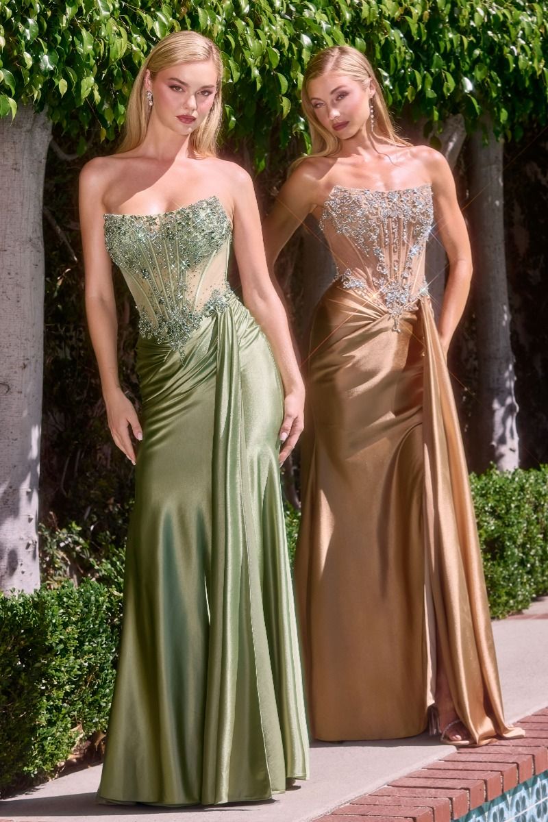 Anne Gown - Crystal Bodice With Straight Neckline