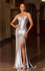 ROMINA GOWN - LINEAR HOT STONE FITTED DRESS