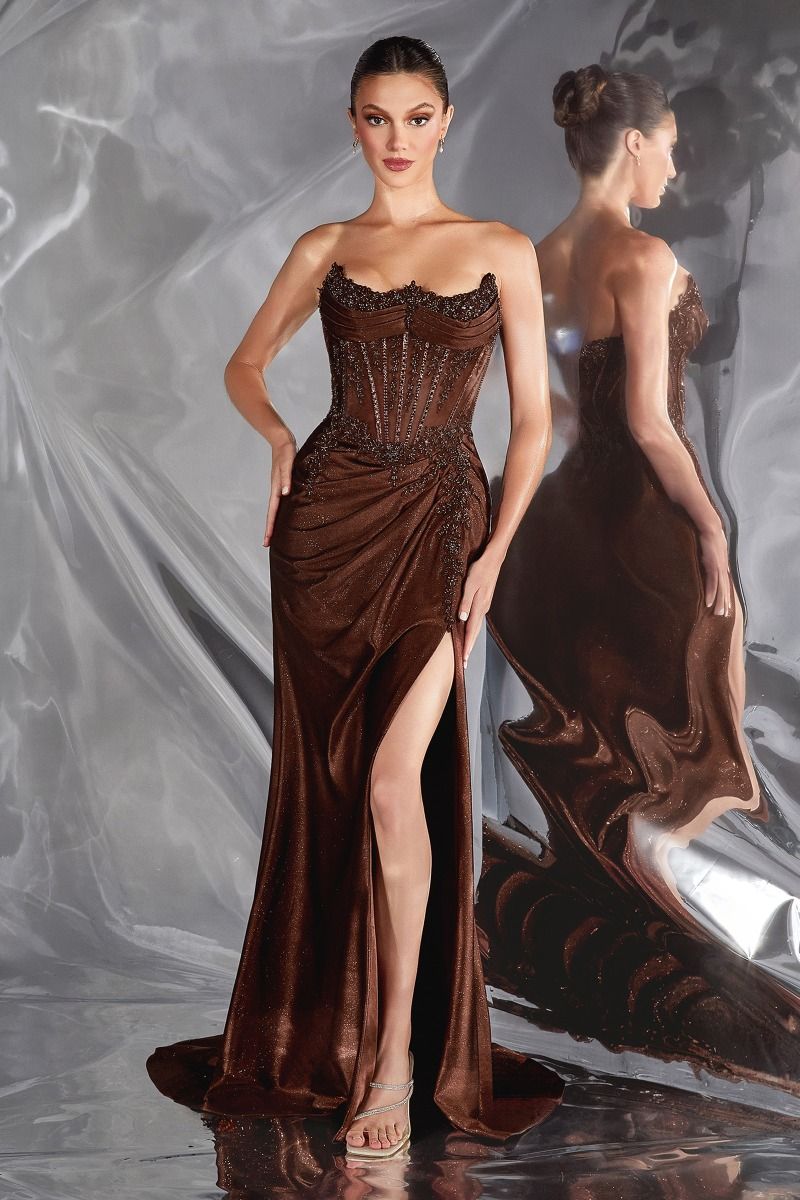 MAVERICK GOWN - CORSET DRESS WITH PLEATED BODICE