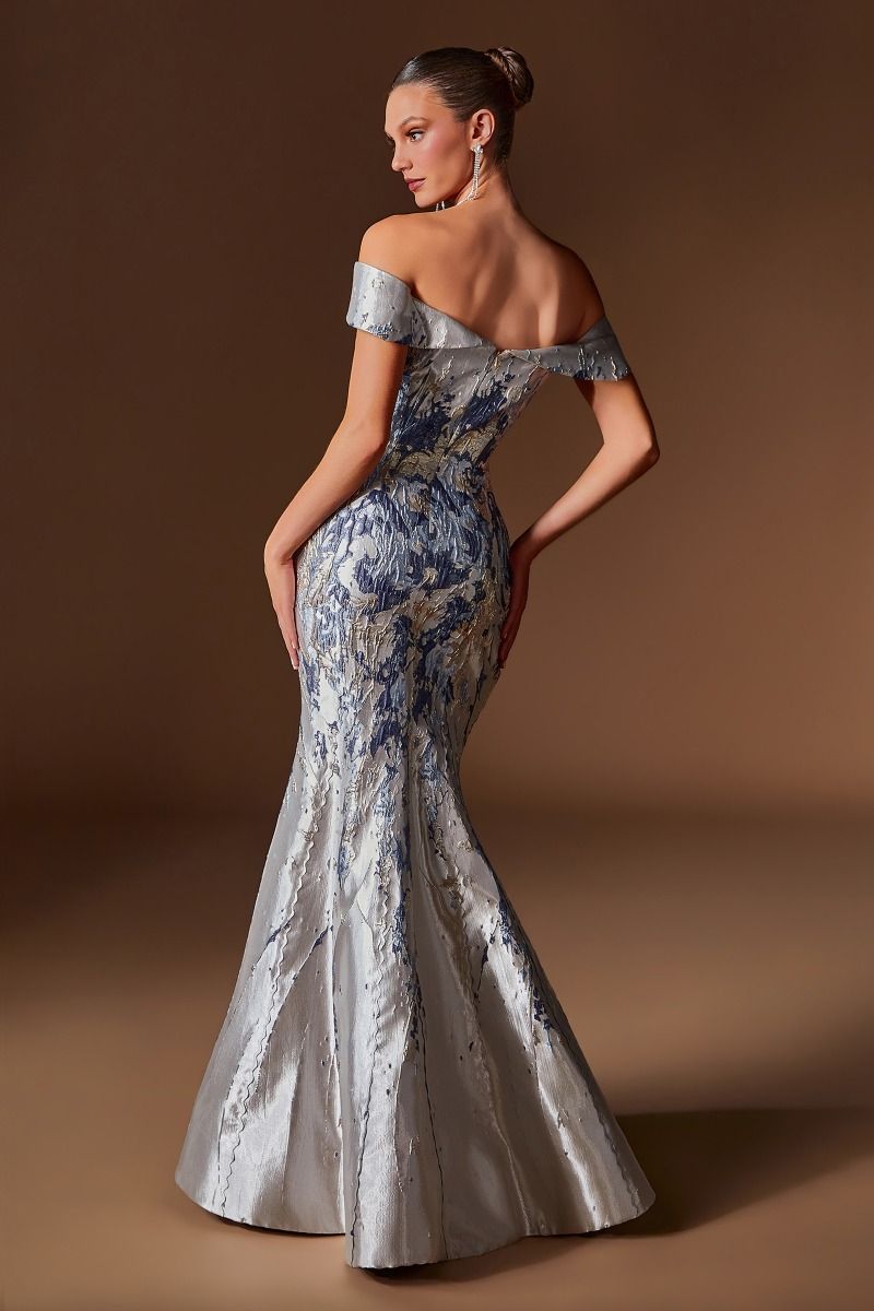 Mykonos Gown - Metallic Jacquard Mermaid Evening Dress