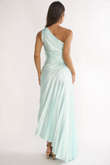 Blaine Maxi Dress - Ice Blue Satin Slip Dress