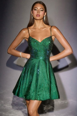 Mary-Alyse Mini Dress - Sparkly Fit & Flare Dress