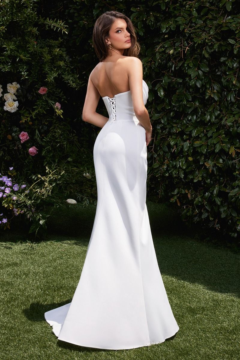Johanna Gown - Off White Strapless Fitted Gown