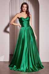 Ellery Gown - Satin A-line Dress With Pockets