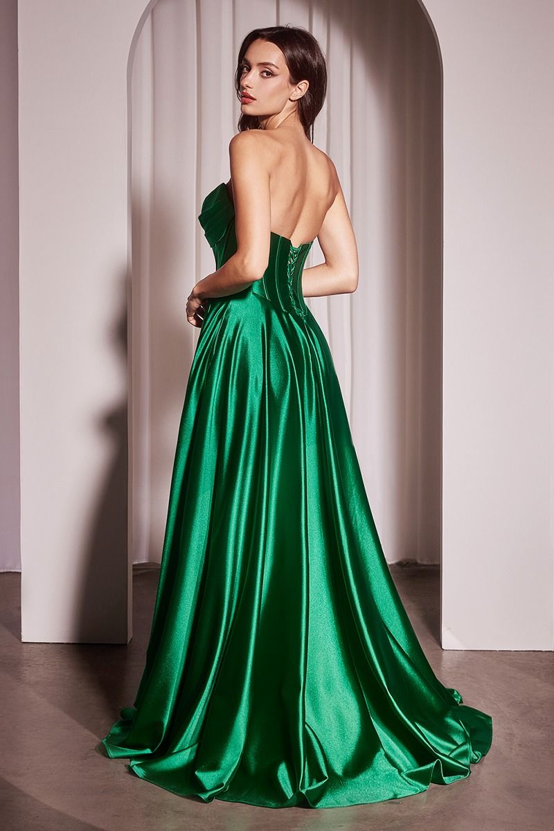 Ellery Gown - Satin A-line Dress With Pockets