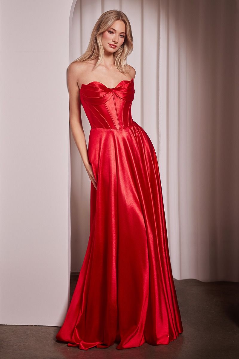 Ellery Gown - Satin A-line Dress With Pockets