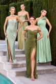 Olga Gown - Off The Shoulder Shimmer Chiffon Dress