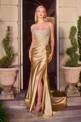 SONIA GOWN - STRAPLESS SCOOP BODICE WITH DROP WAIST