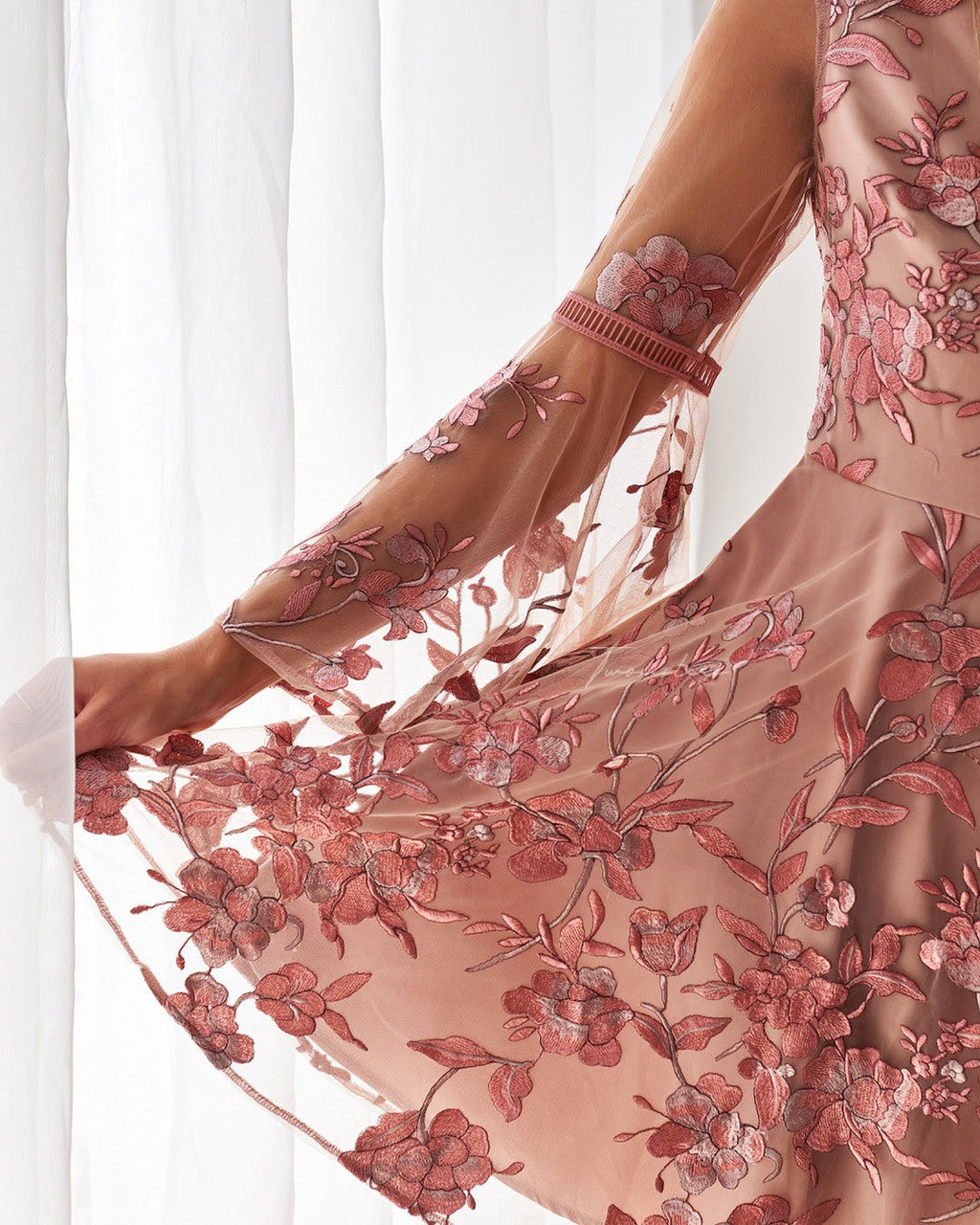 Davina Dress - Embroidery Rose