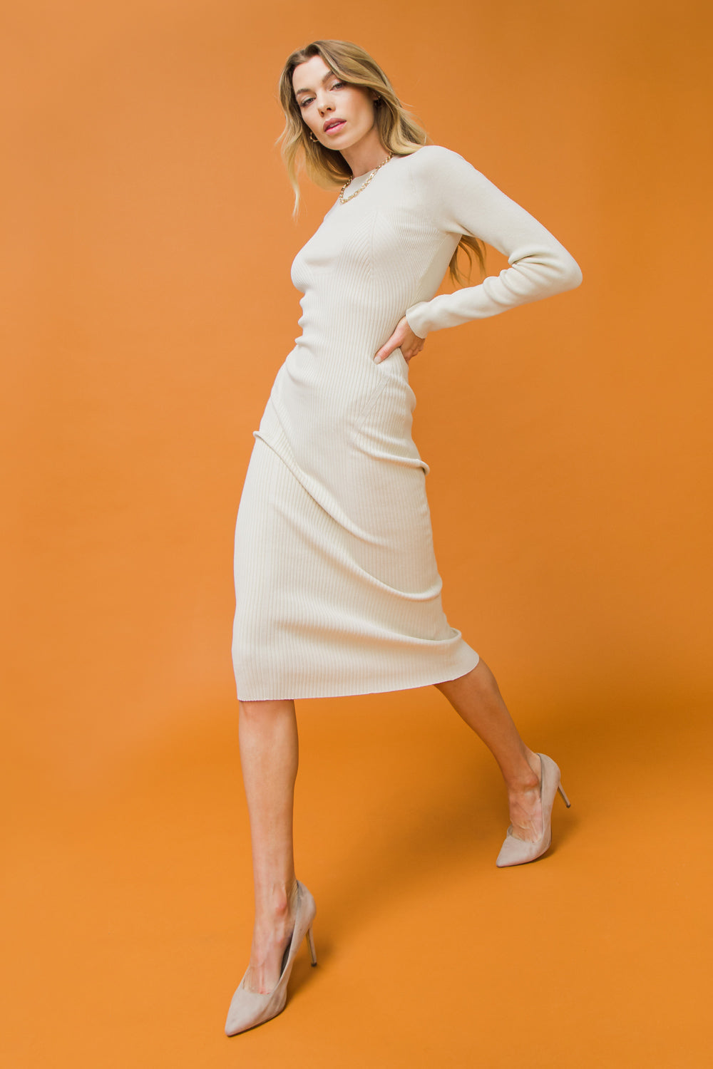 BE WITH YOU SWEATER MIDI DRESS - FINAL SALE