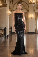 Salem Gown - Strapless Sequin Evening Dress