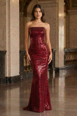 Salem Gown - Strapless Sequin Evening Dress