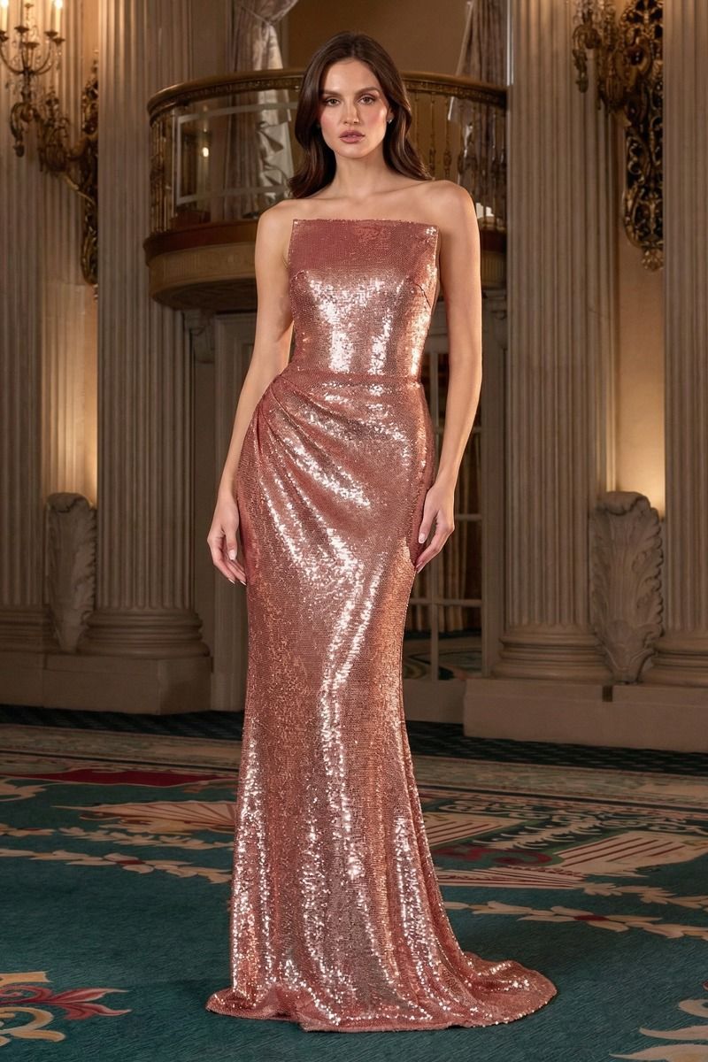 Salem Gown - Strapless Sequin Evening Dress