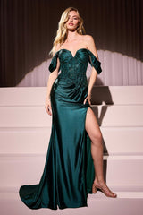 MAGDA GOWN - SEMI STRETCH SATIN DRESS