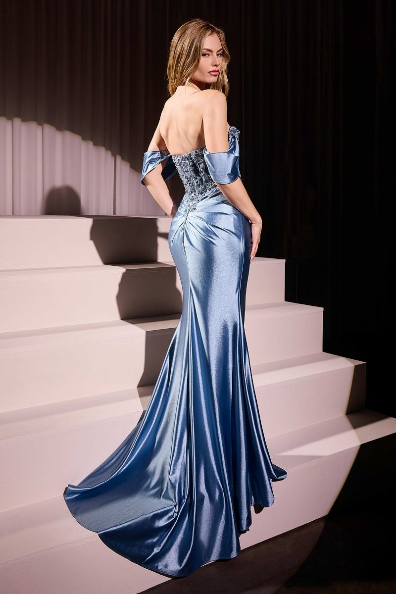MAGDA GOWN - SEMI STRETCH SATIN DRESS