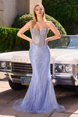 Jenna Gown - Crystal Embellished Fit & Flare Evening Gown
