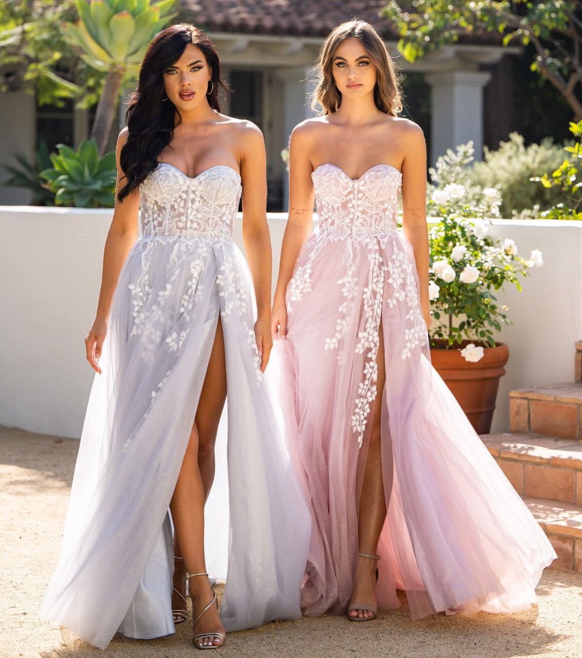 SOLAINE GOWN - MAUVE - STRAPLESS BUSTIER CORSET A-LINE DRESS